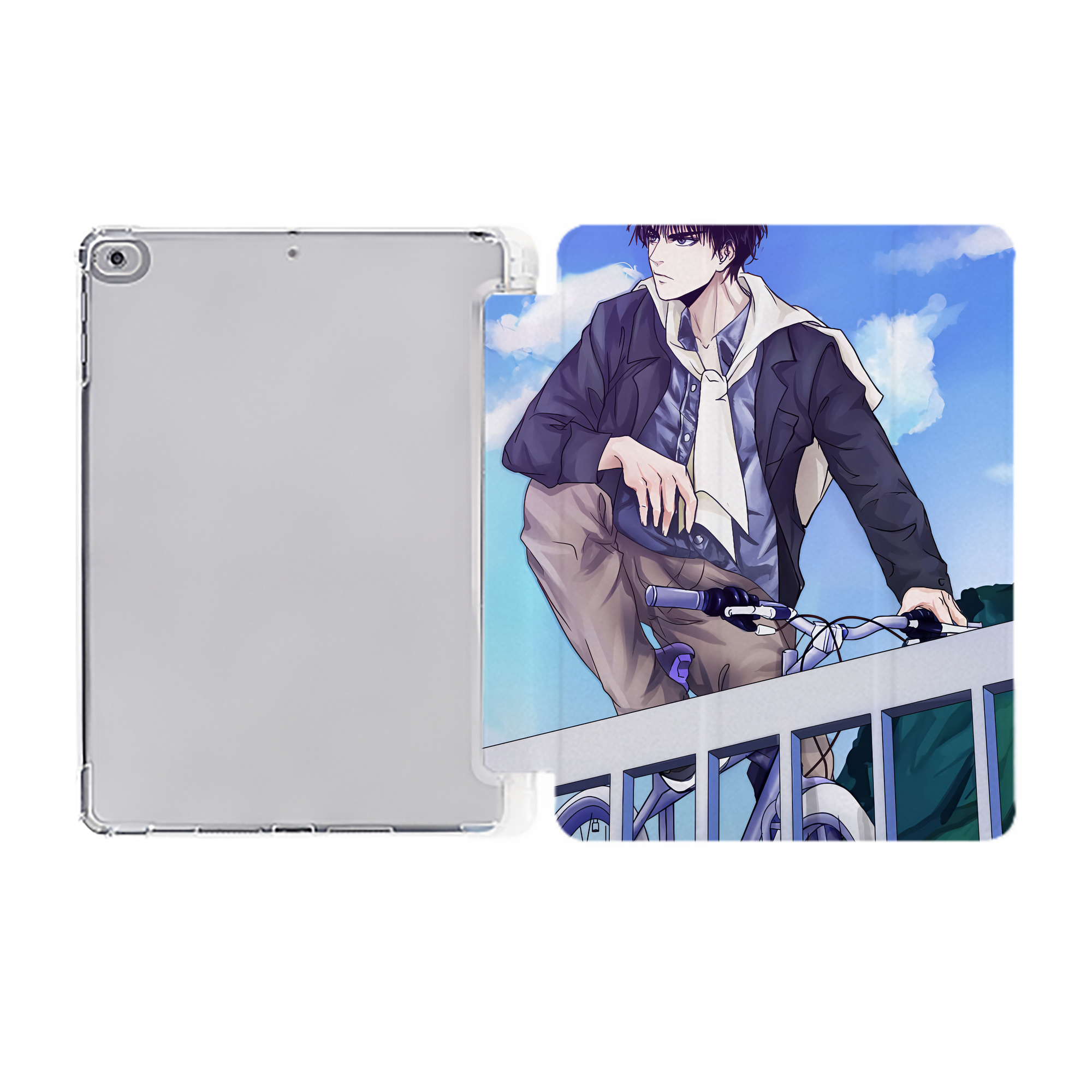 （画像用） SLAM DUNK／スラムダンク IPad ケース ペン収納付き 三つ折りスタンド PUレザー×シリコン 対応機種9.5/10.5/10.9インチ